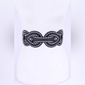 Black Studded Corset Statement Belt